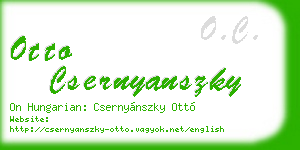 otto csernyanszky business card